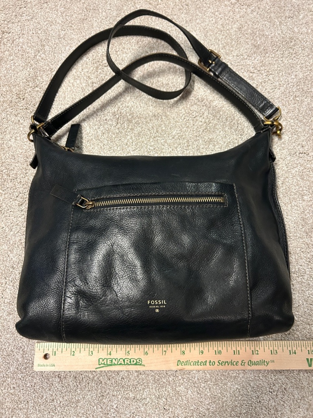 *TWO* FOSSIL Leather Shoulder/Crossbody Bags, Black (ZB6457) & Burgundy (ZB6642) - Picture 16 of 16